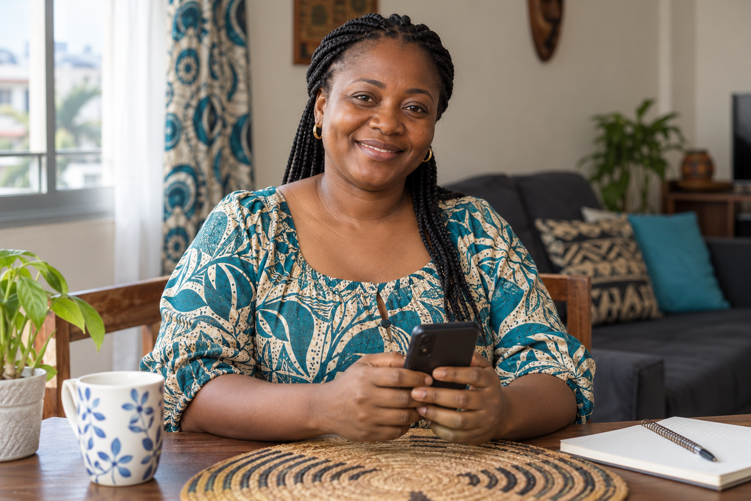Apprentissage sur smartphone au Cameroun